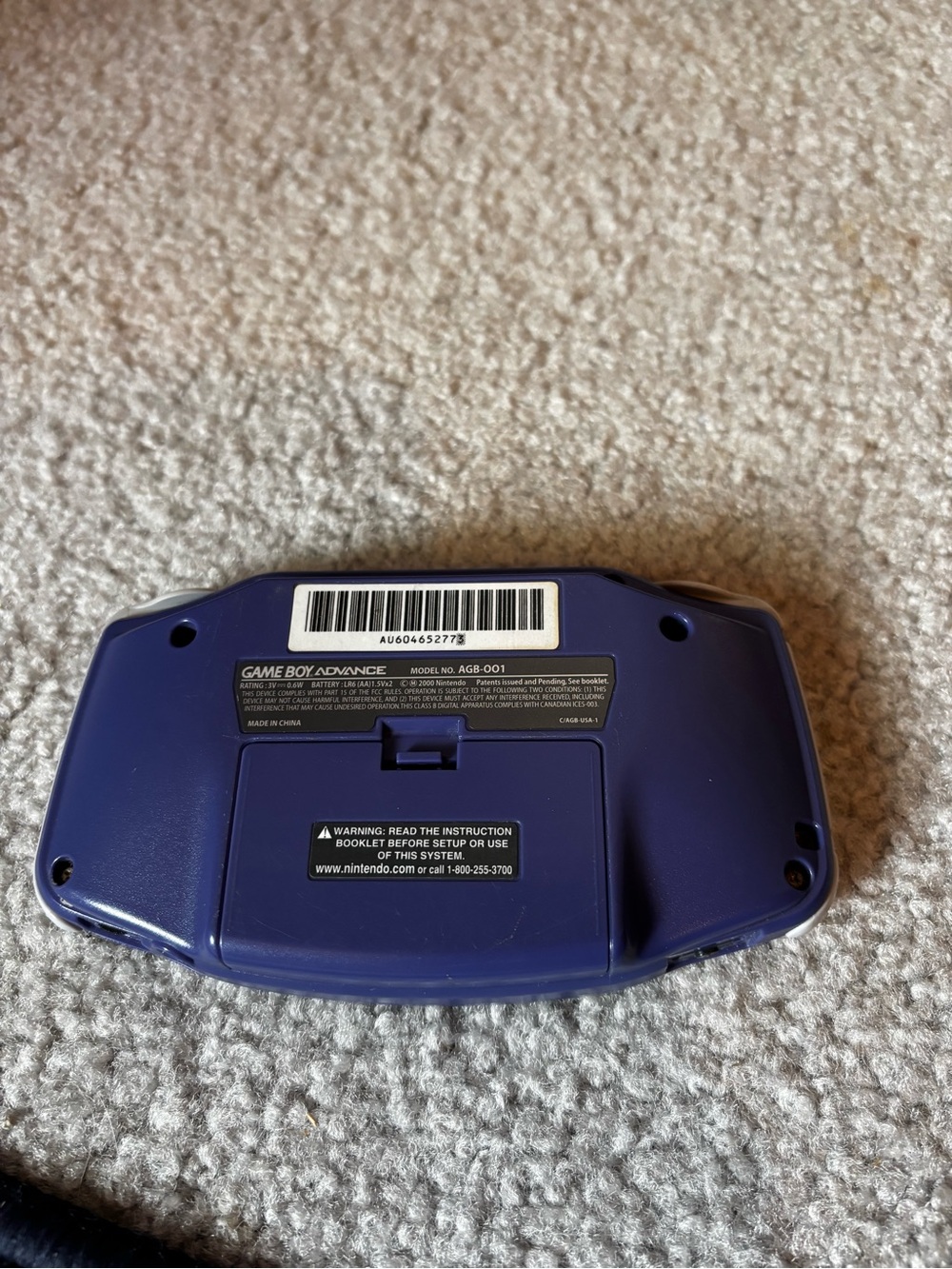 Nintendo Game Boy Advance - Indigo with White Buttons - Picture 4 of 6